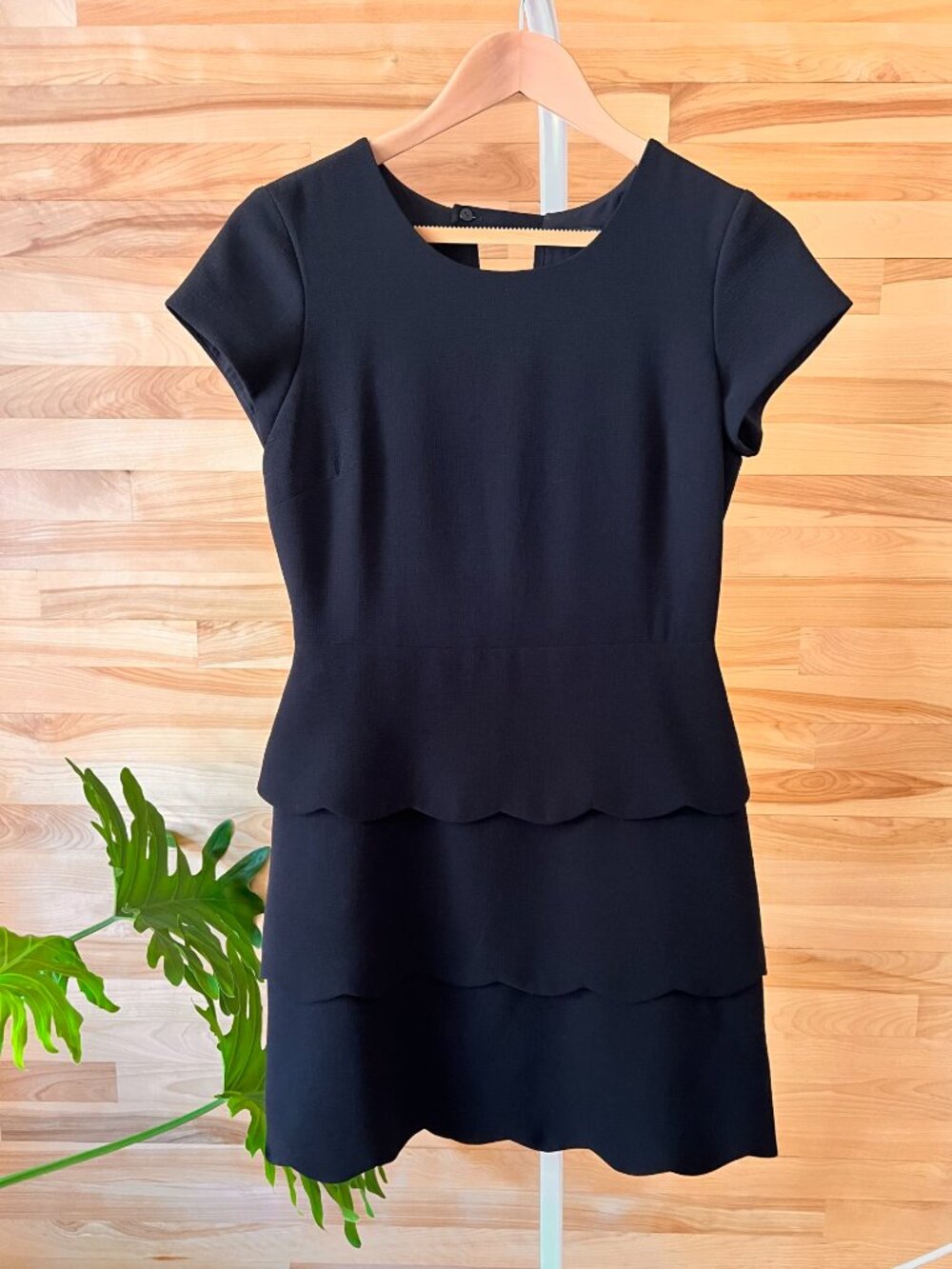 Club Monaco Black Peplum Sheath Dress | Cocktail & Workwear | US 2